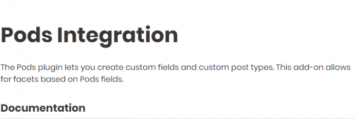 FacetWP Pods Addon