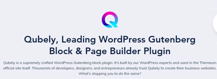Themeum Qubely Pro