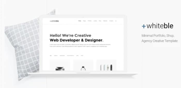 Whiteble - Minimal Portfolio, Agency, Shop, Creative HTML Template