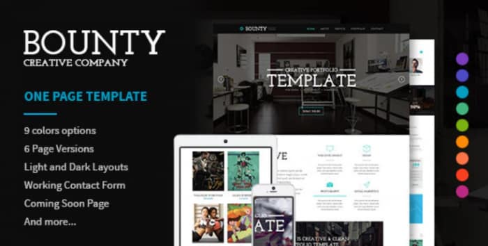 Bounty - Modern Responsive HTML Template