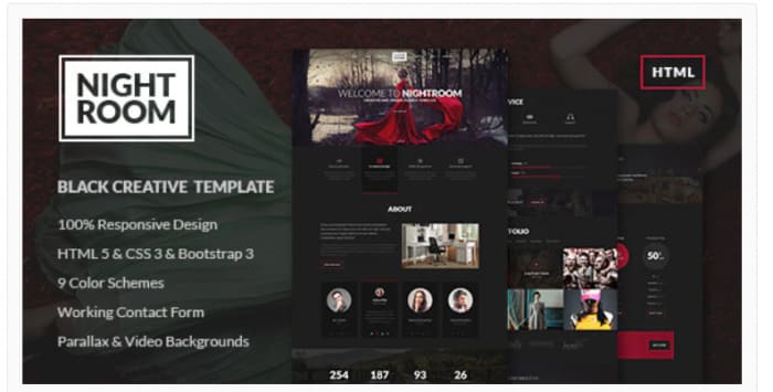 Night Room Creative Dark Template