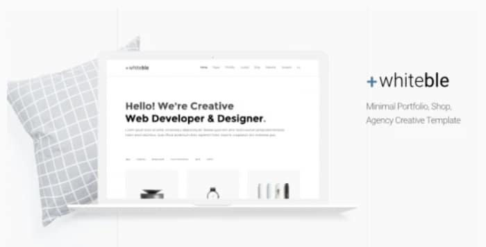 Whiteble - Minimal Portfolio, Agency, Shop, Creative HTML Template