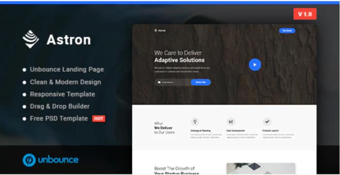 Astron - Business Unbounce Landing