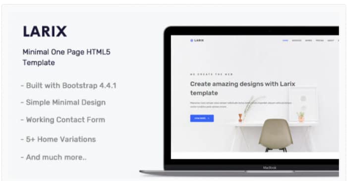Larix - Minimal One Page