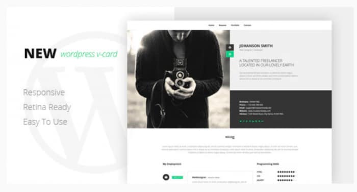 NEW Html Vcard Template