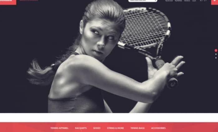 Tennis Equipment Magento Theme
