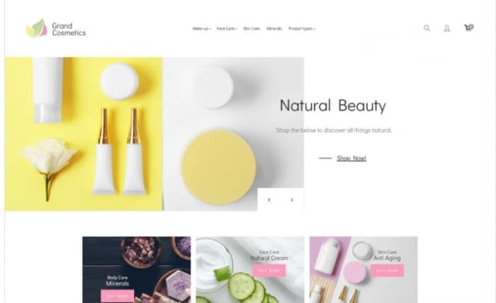 GrandCosmetics - Cosmetics Store Magento Theme