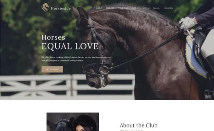 Horsieside - Equestrian Center Responsive