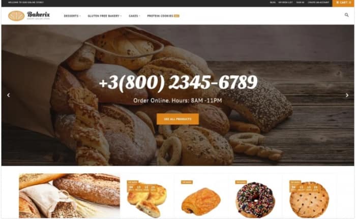 Bakerix - Bakery & Cakes Responsive Magento Theme