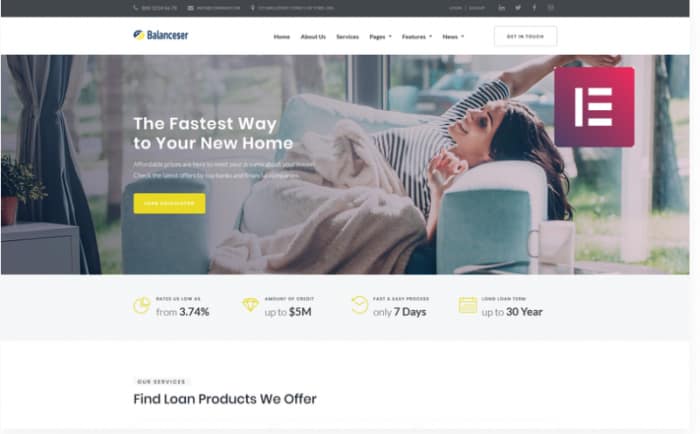 Balanceser - Financial Services Elementor