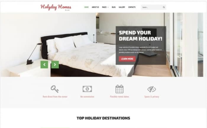 Holiday Homes - Real Estate Multipage Clean Joomla Template