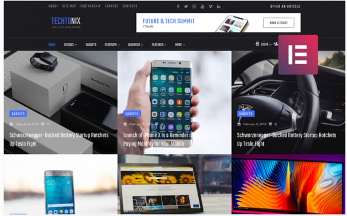 Techtonix - Tech Blog Elementor