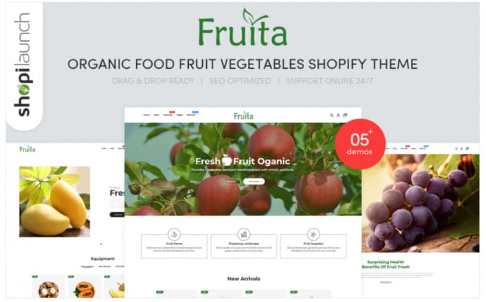 Fruita - Organic Food Fruit Vegetables Shopify Theme