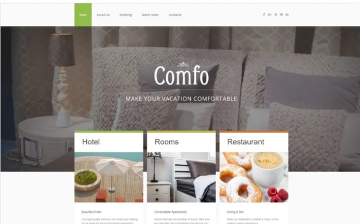 Cozy Vacation Joomla Template