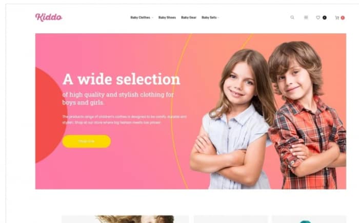 Kids Clothing Mobile-Optimized Magento Theme