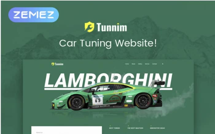 Tunnim - Car Tuning Elementor