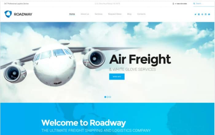 Roadway - Logistics & Transportation Services WordPress Theme