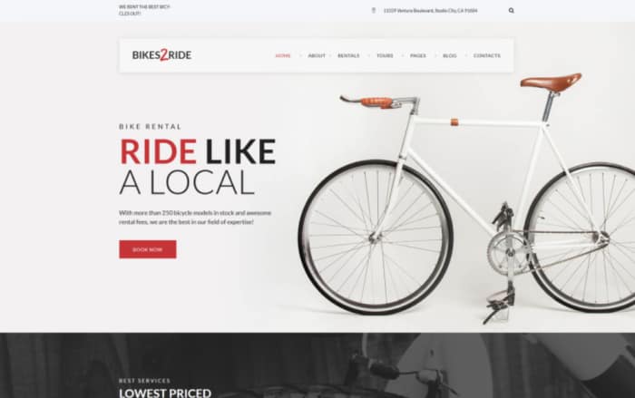 Bikes2Ride - Cycling WordPress
