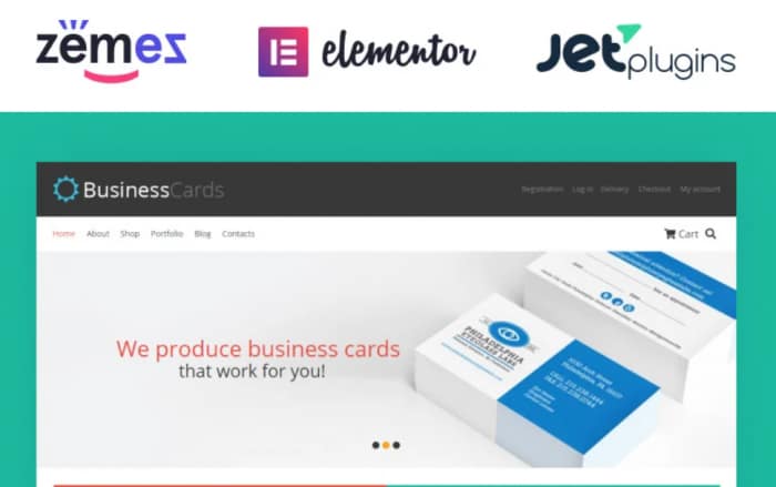 Business Cards Store WooCommerce