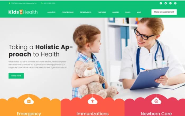 KidsHealth - Kids Clinic WordPress