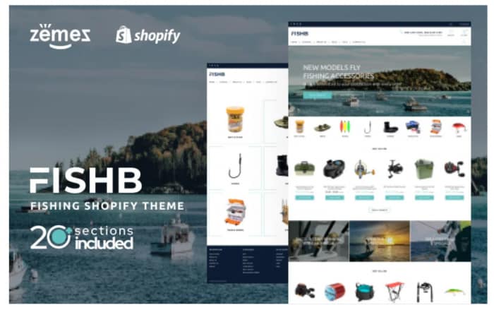 FishB - Shopify Fishing Website Design Template Shopify Theme