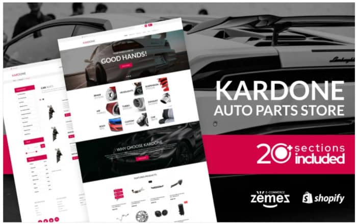 Kardone Auto Parts Store Template Shopify Theme