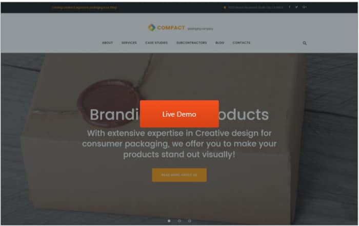 Compact - Packaging Company WordPress