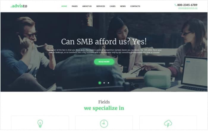 Advisto - Financial Advisor Consultancy WordPress Theme
