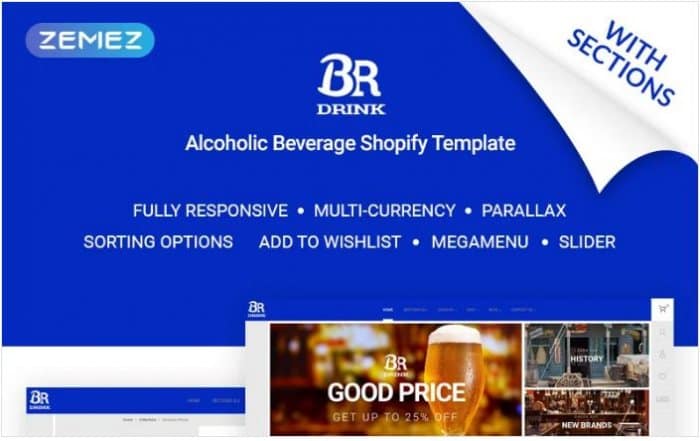 BR Drink - Original Alcohol Online Store Shopify Theme