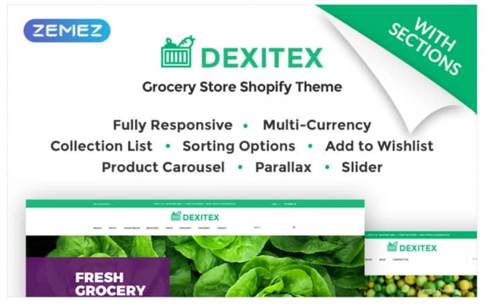 Dexitex - Convenient Grocery Online Store Shopify Theme