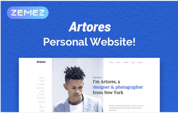 Artores - Personal Elementor WordPress