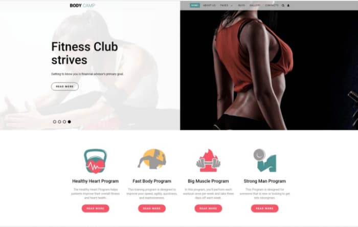 Body Camp - Fitness Joomla Template