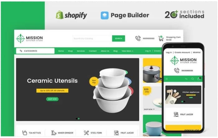 Mission Kitchen Store Shopify Theme