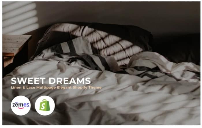 Sweet Dreams - Linen & Lace Multipage Elegant Shopify Theme