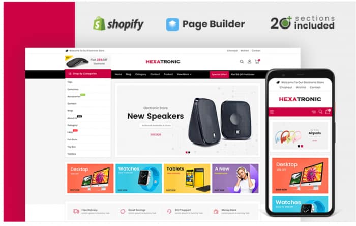 Hexatronic Electronics Store Shopify Theme