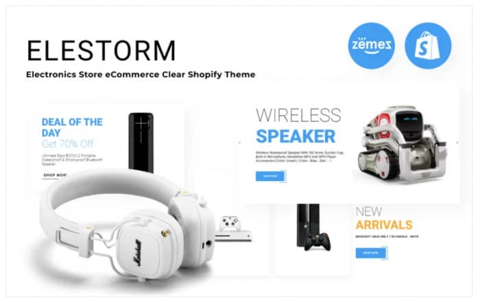 Elestorm - Electronics Store eCommerce Clear Shopify Theme