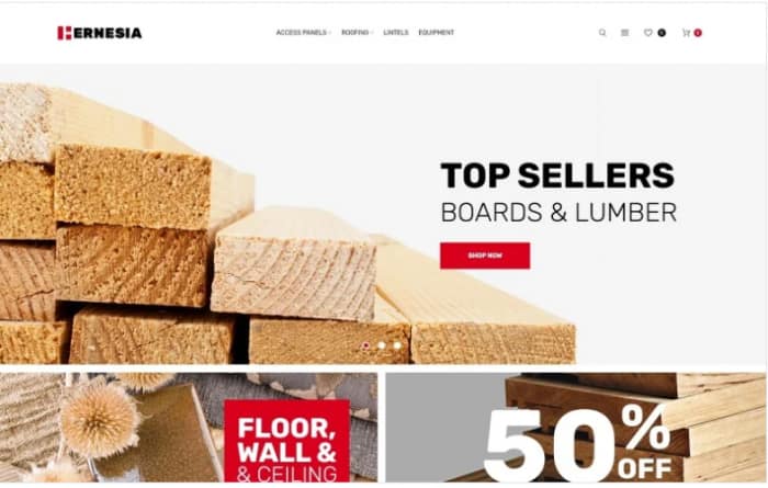 Hernesia - Building Materials Responsive Magento Theme