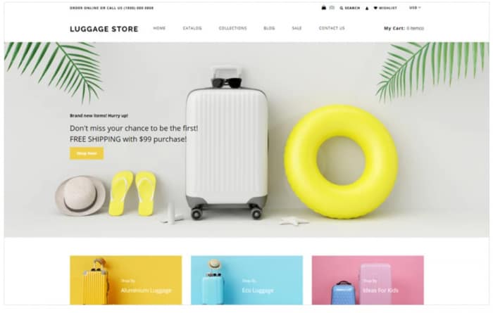 Luggage store - Travel Store eCommerce Modern Shopify Theme