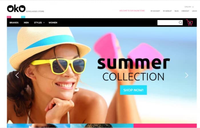 Sunglasses Shop Magento Theme