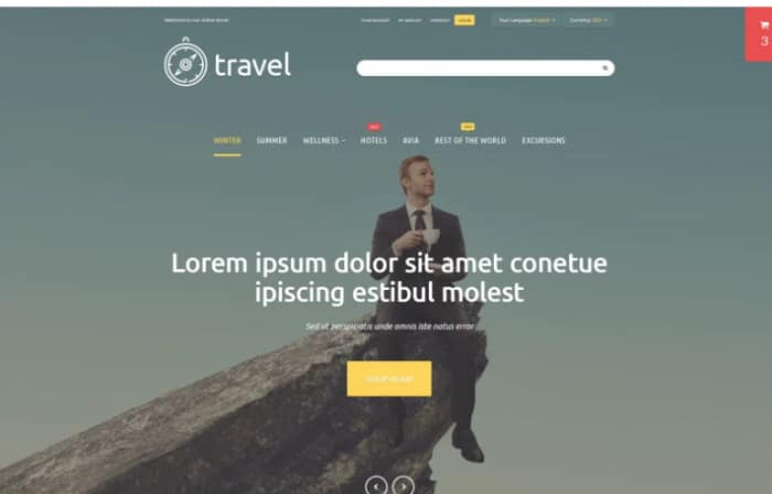 Travelers' Paradise Magento Theme