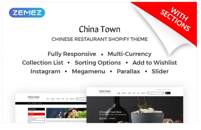 China Town - Sushi Restaraunt Shopify Theme