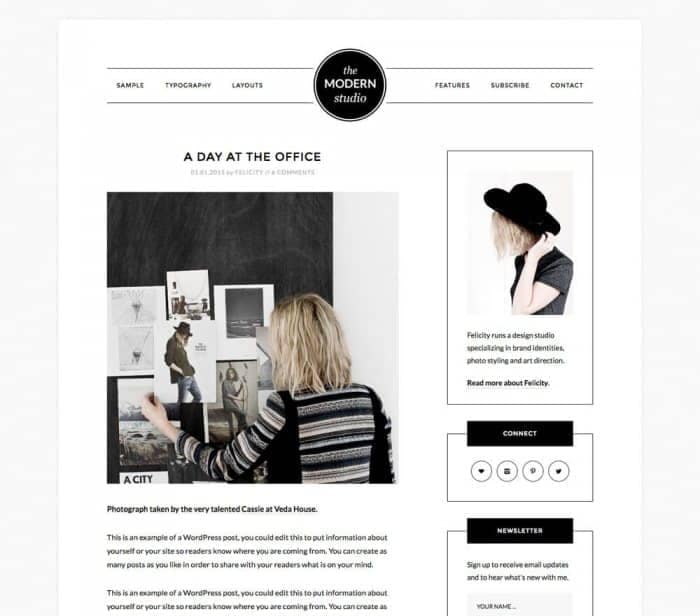 StudioPress Modern Studio Pro Genesis WordPress Theme