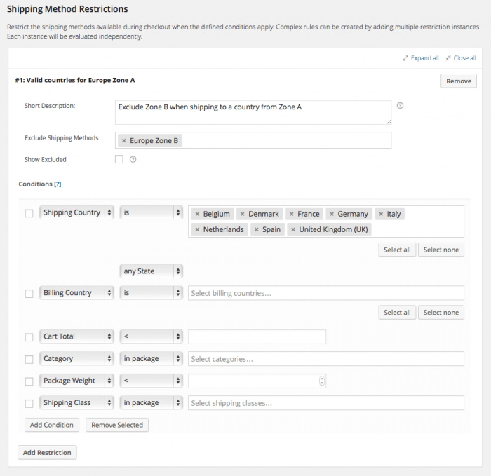 WooCommerce Conditional Shipping and Payments