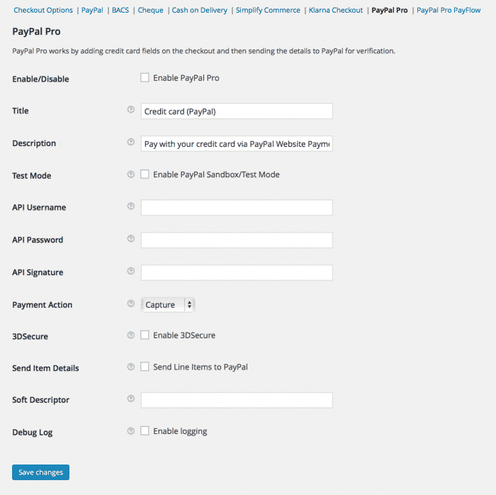 WooCommerce Paypal Pro
