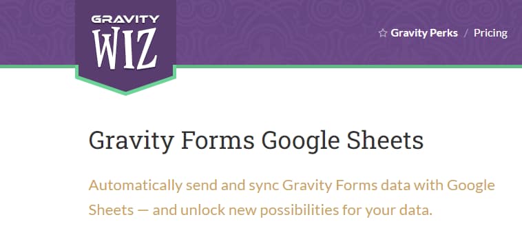 Gravity Perks - Google Sheets